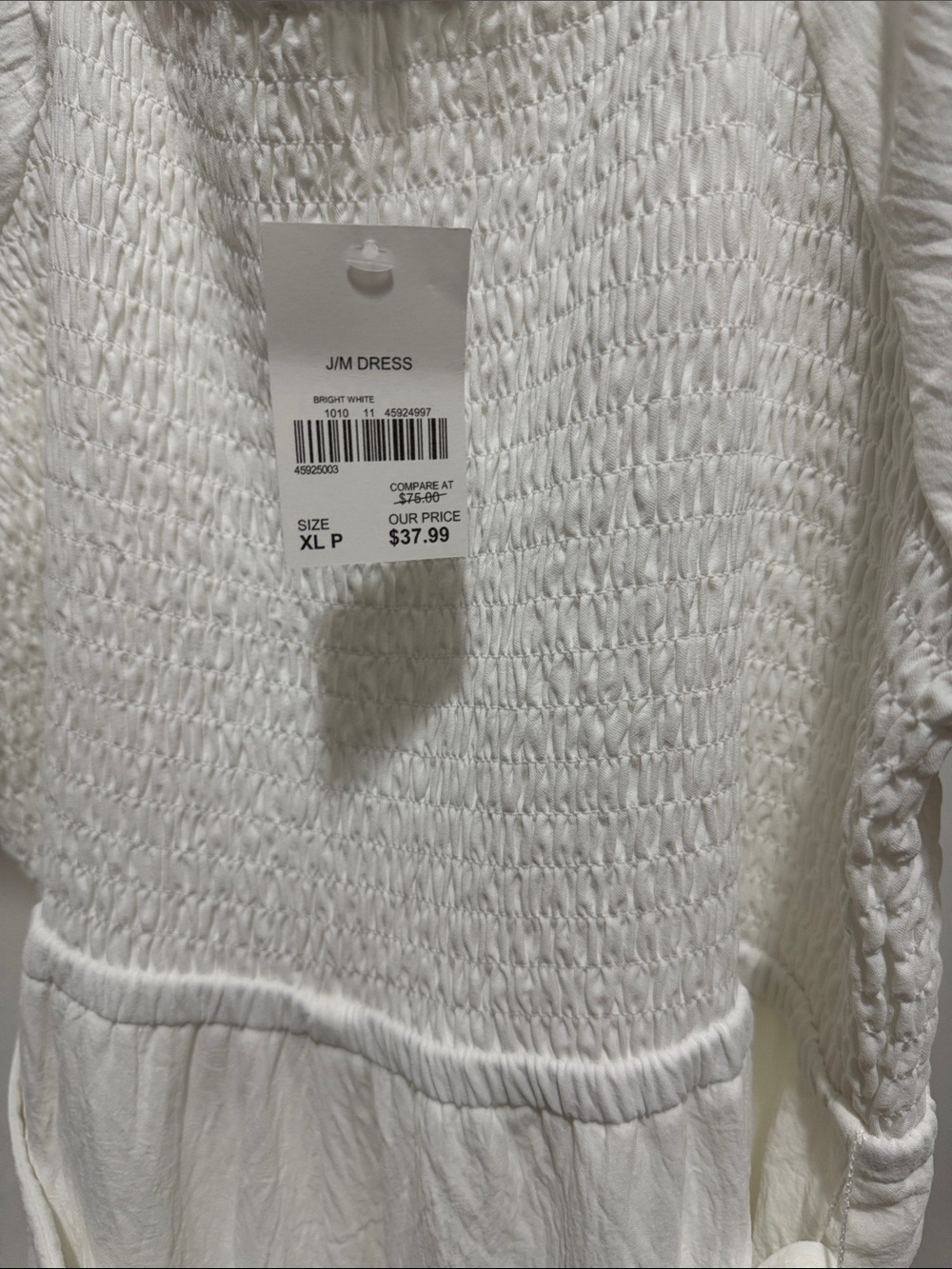 White Smocked Women’s Sweater Dress